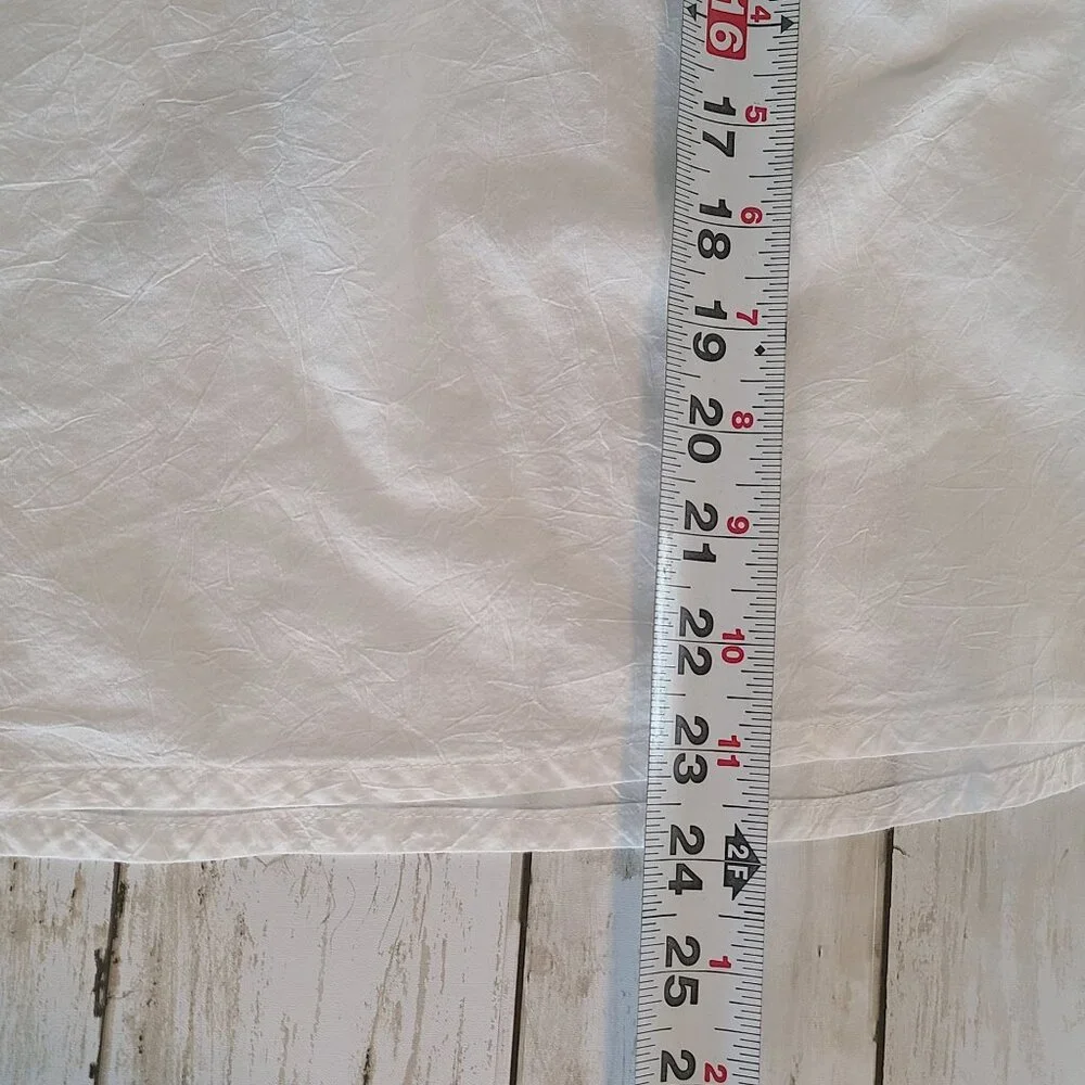 Anthropologie Odille White Pleated Cotton Top Sleeveless Cottage Romantic 8 - Picture 6 of 7